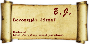 Borostyán József névjegykártya