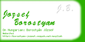 jozsef borostyan business card