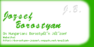 jozsef borostyan business card